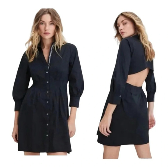 Veronica Beard Polina Shirt Open Back Dress NWT - Picture 1 of 9